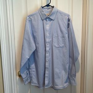 Michael Kors white and blue striped shirt